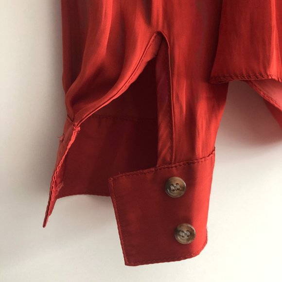 IRIS Ladies Long Sleeve Burnt Orange  SIZE SMALL DRESSSHIRT - LIKE NEW - Picture 5 of 8